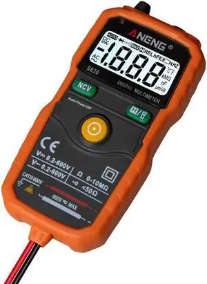 ANENG S830 True RMS Digital Multimeter Smart Multimeter Measuring DC/AC Voltage Meter Resistance Tester with LCD Display - Orange