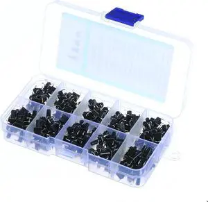 200Pcs 10 Value Tactile Push Button Switch Micro Momentary Tact Assortment Kit