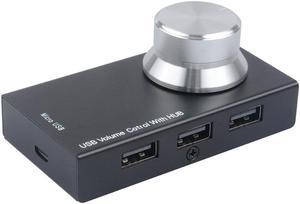 AIMOS Audio Knob Multipurpose USB Multimedia Volume Controller Adjuster Metal Tablet One Key Mute Speaker Mini For Computer