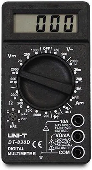 UNI-T DT830D Digital Multimeter CE 1999 Count Electric AC DC Current Voltage Meter Resistance Transistor Dide Ohm Tester