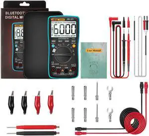 ANENG AN9002 Bluetooth Digital Multimeter 6000 Counts Professional MultimetroTrue RMS AC/DC Current Voltage Tester Auto-Range & 16 in 1 Combination Line & Packing Box