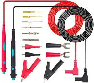 Digital Multimeter Test Leads Probe Scope Clip Cable Switchable Needle Pin Extend Alligator
