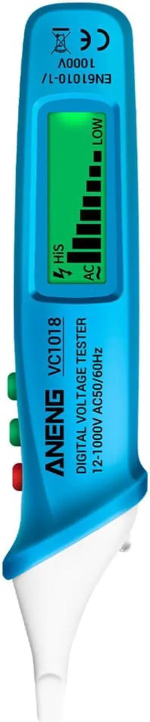 ANENG VC1018 Electric Sensor Tester Pen Digital Intelligent AC Voltage Meter 1000V Voltmeter Buzzer Detector For Electric Tool - Blue