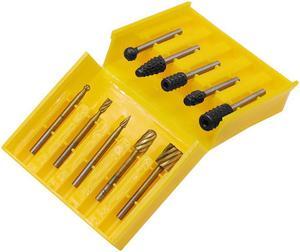 10pcs Set HSS Titanium Dremel Routing Rotary Milling Rotary File Cutter Wood Carving Carved Knife Cutter Tools Accessories