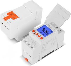 TM928BKL Rail Timer Backlight Large Screen Display 85-265V 30A Times 1 Second Min Interval 7 Days Programmable Rail Timer