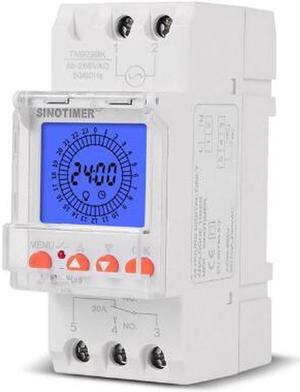 Backlight 24hrs Digital Analogue Time Switch 15 Mins Interval With 96 ON/OFF Each Day 85-265V 30A TM929BKL Analog Timer