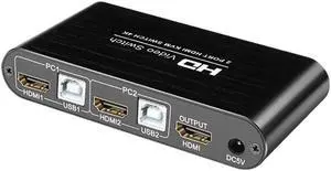 NEW HDMI-Compatible Switch 4K Switcher Wireless Mouse Keyboard Sharer Ultra-Clear Switching Computer Adapter Display Amplifer