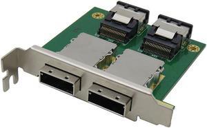 Dual Mini SAS for Internal SFF-8087 SAS 36P to 2 Port External HD SAS26P SFF-8088 Front Panel PCI SAS Card Adapter