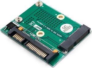 Mini PCI-E/mSATA SSD to SATA 2.5 Adapter Converter Card w/ Metal Extension Bracket 3.3V LED for Computer PC Desktop