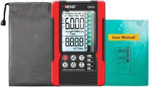 ANENG Q60S Digital Multimeter Smart Mini Professional True Rms Multimeter AI Speech Recognition Transistor Tester 6000 Counts - Red(no box)