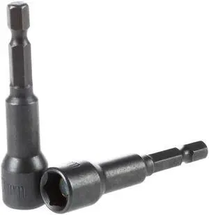 2Pcs 1/4 Shank Magnetic 10mm Socket Wrench Hex Nut Driver Bit