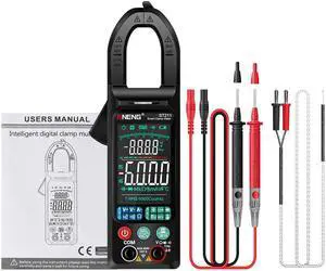ANENG ST211 Digital Clamp Meter 6000 Counts Multimeter DC/AC Voltage Current Tester Car Amp Hz Big Color Screen NCV Ohm Test - Black(no box)