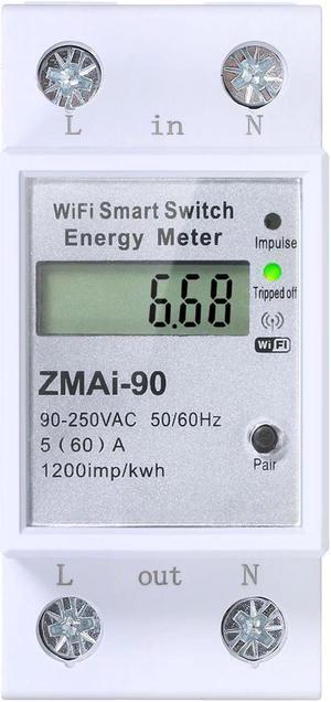 Wifi Smart Home Energy Monitor Real Time Electricity Meter Easy Installation Remote APP Control