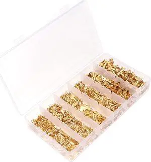 600PCS 2.8/4.8/6.3mm Male Female Spade Connectors Assorted Insulated Electrical Connectors Wire Terminals Crimp with Storage Box Portable