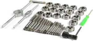 40Pcs Metric Tap Wrench And Die Pro Set M3-M12 Alloy Metal Hand Tool Tooth Gauge Screwdriver Die Hinge Hand Frame