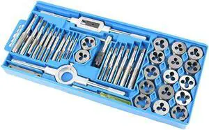40Pcs Metric Tap Wrench And Die Pro Set M3-M12 Alloy Metal Hand Tool Tooth Gauge Screwdriver Die Hinge Hand Frame