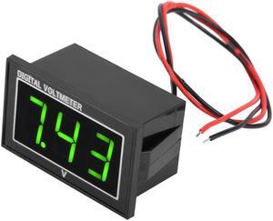 Digital Voltmeter 0.56 inch LED Display Waterproof High Accuracy DC Voltage Meter Panel 2 wires Voltage Panel Green DC5V-130V
