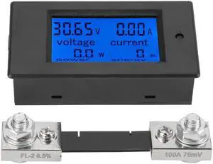 LCD Digital Voltage Meter PZEM-051 DC 6.5-100V Digital Electric Power Energy Voltage Current Meter - 100A