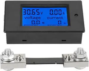 LCD Digital Voltage Meter PZEM-051 DC 6.5-100V Digital Electric Power Energy Voltage Current Meter - 50A