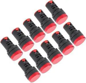 10PCS AD16-22DS High Brightness Red LED Signal Lamp LED Indicator Light for Signal Indication - 110V