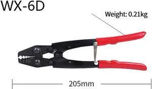 Fishing Pliers 8-Type Aluminium Sleeve Clamp Aluminum Sleeve Pliers For Wire Rope Press Aluminium Chuck Shearing 205mm WX-6D