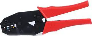 Crimping Pliers Multifunctional Ratchet Crimping Tool Kit Professional 0.5-35mm2 Crimping Pliers Electrician WX-30J - Red
