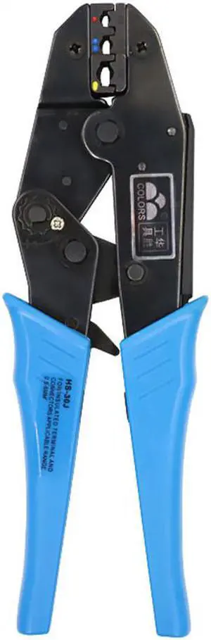 Crimping Pliers Multifunctional Ratchet Crimping Tool Kit Professional 0.5-35mm2 Crimping Pliers Electrician WX-30J - Blue