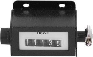 Mechanical Counter 5 Digit Metal Manual Resettable Hand Pull 0-99999 Counting Tally D67-F Hand Tools
