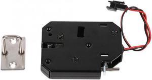 Electric Cabinet LockDC 12V 2A Electromagnetic Electric Control Cabinet Drawer Lockers Lock Latch Carbon Steel Black
