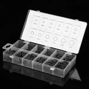 300pcs Rubber O-ring 12 Sizes Black O-ring Assortment Set Seal Gasket Universal Rubber O Ring Kit Black Gaskets