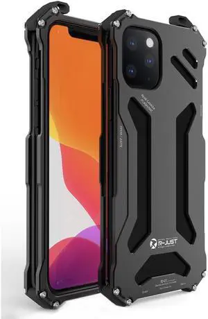 Luxury Metal Armor Case Hard shockproof 2 Protect Cover For iPhone 12mini - Black