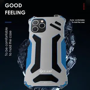 Luxury Metal Armor Case Hard shockproof 2 Protect Cover For iPhone 12Pro - Blue