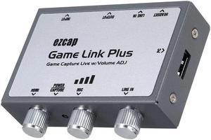 Game Video Capture Box Capture Card Maximum Support 2160P Input/Output Resolution with Volume Adjustment Knobs