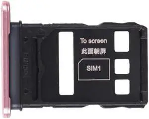 New For Honor 50 Sim Card Tray Holder Honor50 SIM & SD Memory Card Tray Slot Holder Adapter Socket Smartphone Repair Parts - Pink