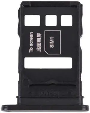 New For Honor 50 Sim Card Tray Holder Honor50 SIM & SD Memory Card Tray Slot Holder Adapter Socket Smartphone Repair Parts - Black