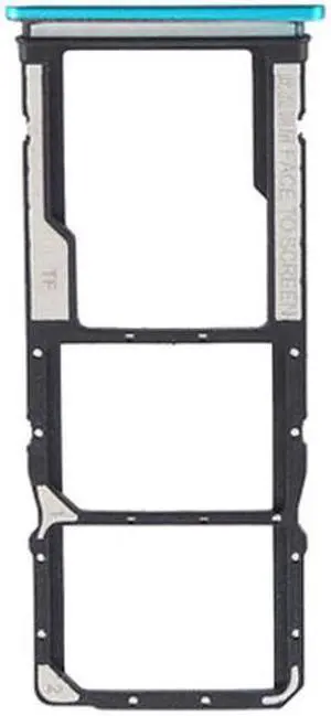 Dual Sim Card Tray SD Memory Card Slot Holder Adapter Smartphone Repair Parts For Xiaomi Redmi 10 Prime Red Mi 10 - Blue