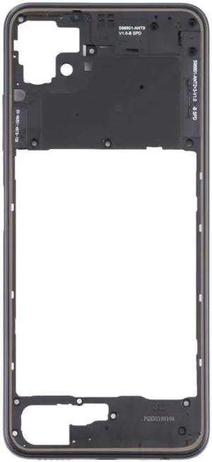 Middle Frame Housing Central Frame With Button Smartphone Replacement Part For Samsung Galaxy A22 5G SM-A226 - Black