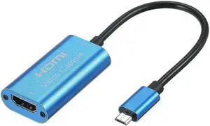 HD Video Capture Card Maximum Support 4K Input 1080P Output Small Size Aluminum Alloy Shell Wide Compatibility Micro USB Interface