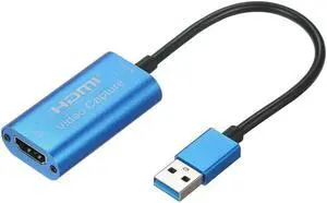 HD Video Capture Card Maximum Support 4K Input 1080P Output Small Size Aluminum Alloy Shell Wide Compatibility USB Interface