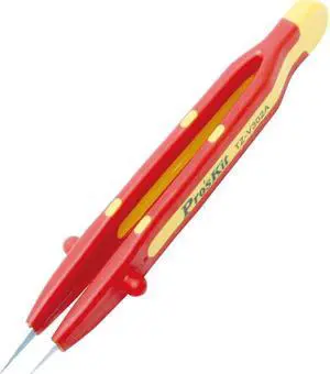 Pro'sKit TZ-V302A Resistance To High Pressure Lnsulated Tweezers Professional Maintenance Tool Tainless Steel Pointed Tweezers