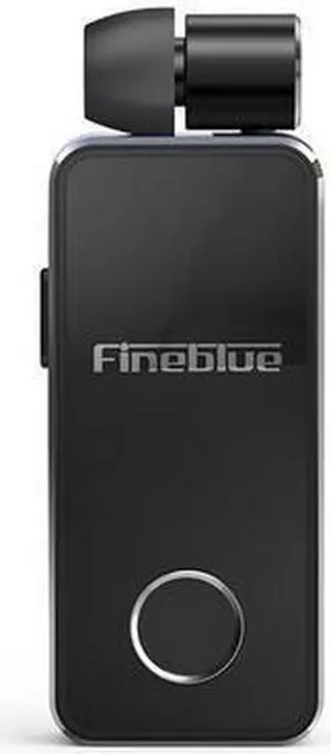 Fineblue F2 Wireless Earphone Clip earbuds Handsfree Bluetooth5.0 Vibrati Wireless with Calls Voice Remind (Black)