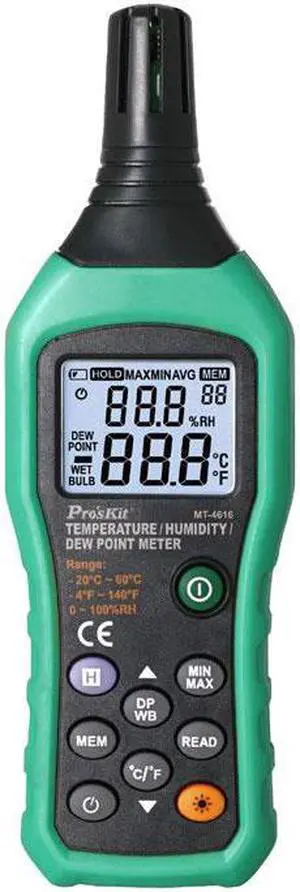 Pro'skit MT-4616 High Precision High Temperature Industrial Temperature And Humidity Meter Dew Point Measurement Testing Instrument