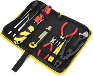 13pc Screwdriver Plier Wrench Volt Tester Tweezer Knife Set Series Repair Tool Kit Cross Point Tip DIY Hand Tamper Screw Tools