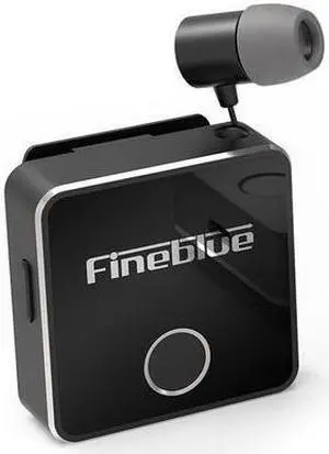 Fineblue F1 Wireless Earphone Handsfree Bluetooth5.0 earbud Vibrati Wireless with Calls Voice Remind Wear (Black)