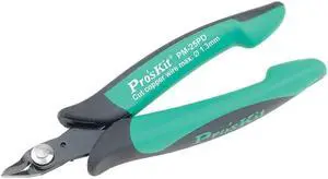 Pro'sKit PM-25PD Double Color Bulletproof Jump Fine Knife Diagonal Cutting Pliers Electrical Wire Cable Cutters Cutting Side Sni