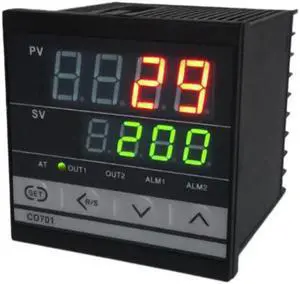 Digital PID Dual Display Temperature Controller Max Test Temperature 1372 Degree Thermoregulator with Alarm Relay Output CD701