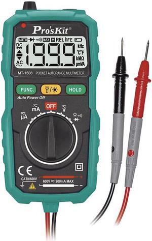 Pro'sKit MT-1508 Smart Pocket Type Automatic Range Digital Accurate Measuring Multimeter Anti-Burn Measuring Instrument