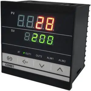 Digital PID Dual Display Temperature Controller Max Test Temperature 1372 Degree Thermoregulator with Alarm Relay Output CD901