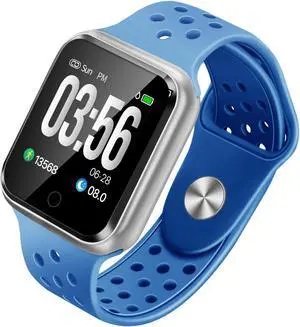 S226 Smart Watches Watch IP67 Waterproof band Heart Rate Blood Pressure Bluetooth Sport Smartwatch for iPhone apple Android IOS (Blue)