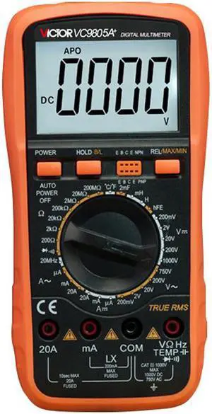 VICTOR VC9805A+ Digital Multimeter True RMS DMM AC/DC Ammerter Resistance Capacitance Inductance Frequency Temperature Tester